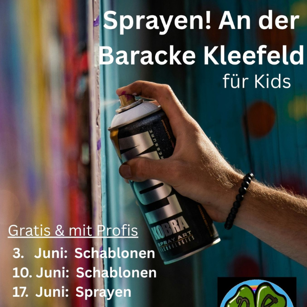 Sprayen an der Baracke Kleefeld