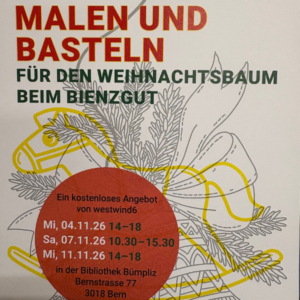 Malen und Basteln für den Weihnachtsbaum beim Bienzgut